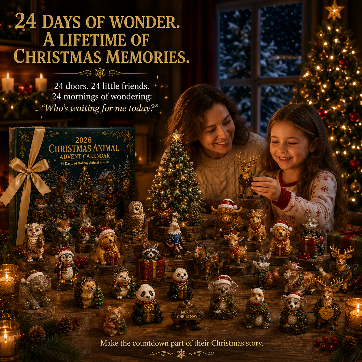 Collectible Christmas Animal Advent Calendar-24 Days · 24 Holiday Animal Friends · 24 Little Christmas Memories