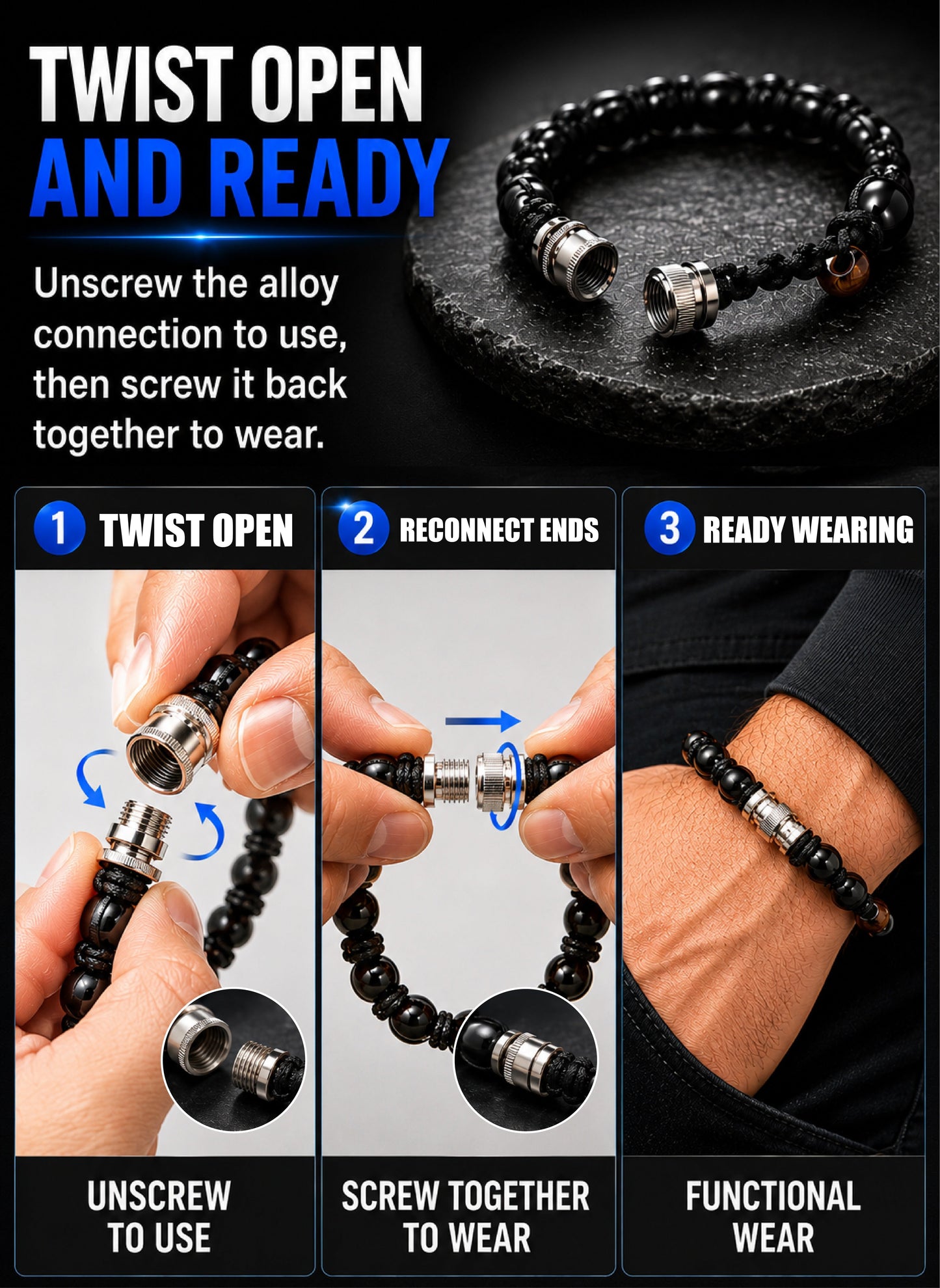 NEYEROSM™ WristCore Stealth Alloy Bracelet Tool